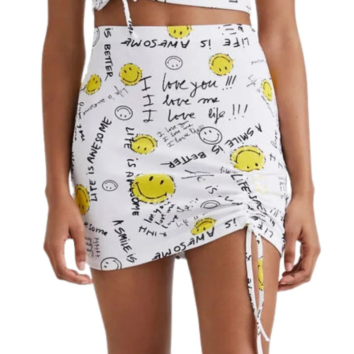 Desigual Női Romantic Szoknya I Fehér Mintás