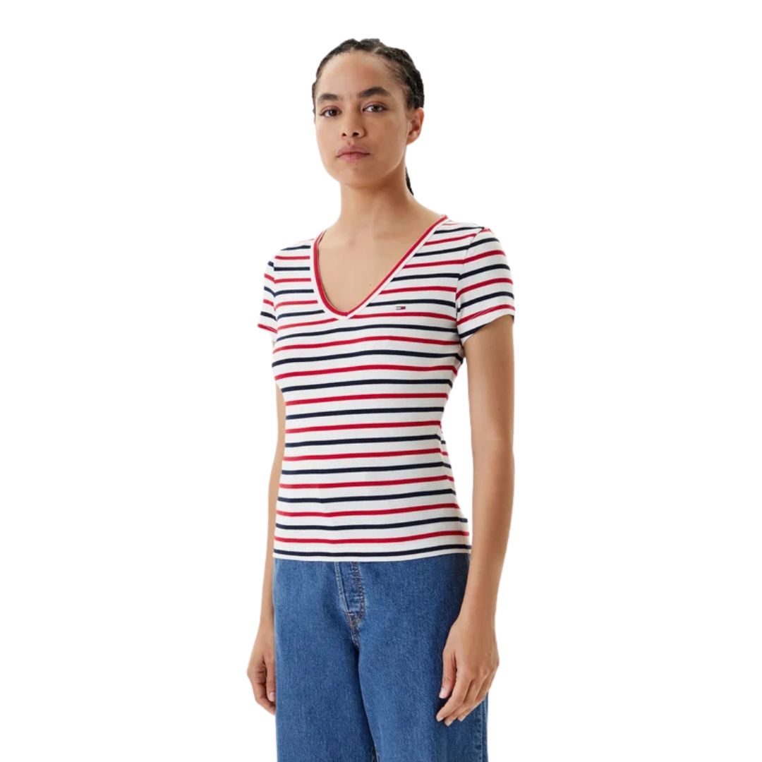 Tommy Hilfiger Női Pólo I Fehér Csíkos