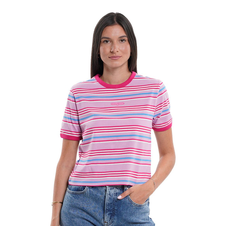Tommy Hilfiger Női Póló | Rózsaszín Csíkos
