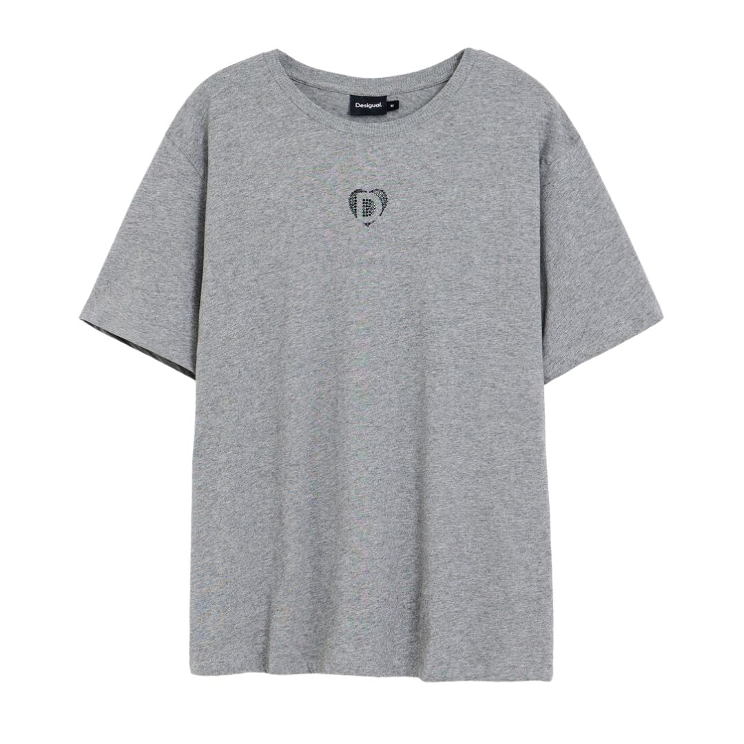 Desigual Dlogo Gris Női Póló | Szürke