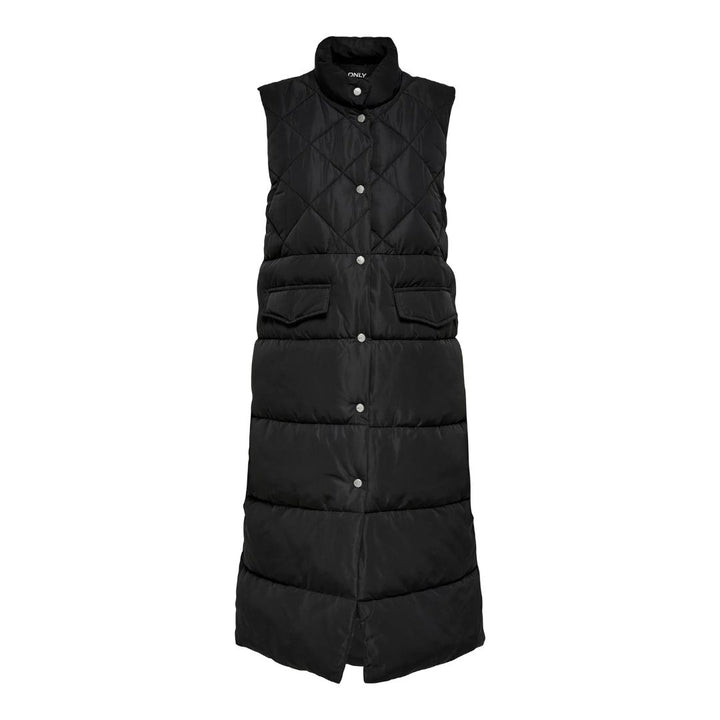 Only Női Onlstacy Quilted Long Mellény I Fekete