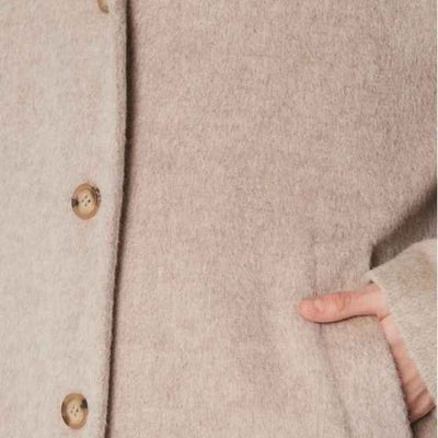 Calvin Klein Textil Gyapjú Kabát | Ecru