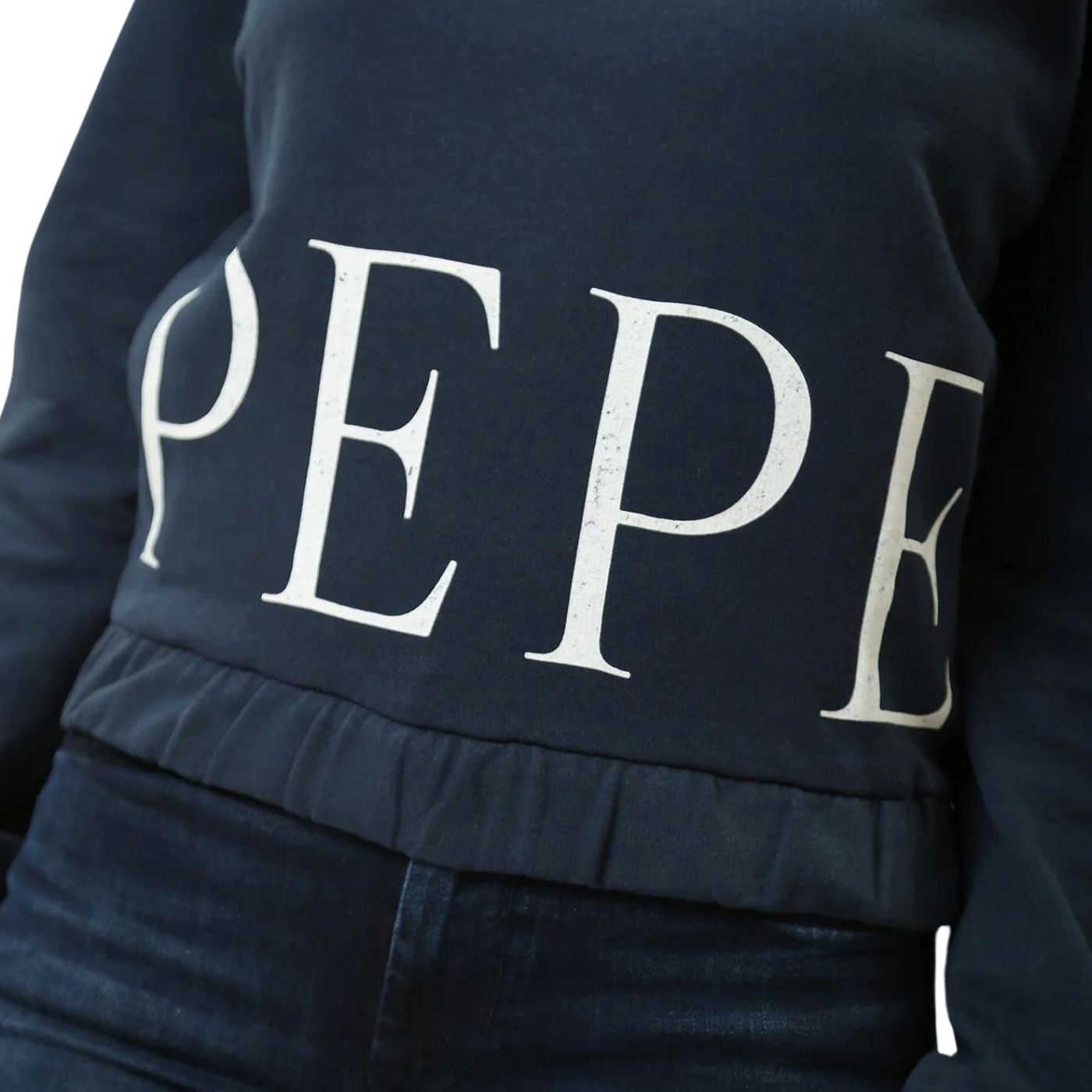 Pepe jeans Logo Pulóver | Sötétkék