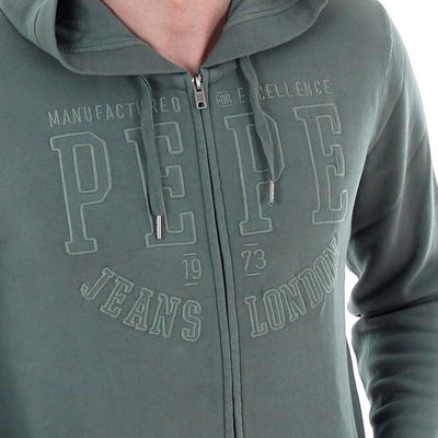 Pepe jeans Logo Hoodie Pulóver | Zöld