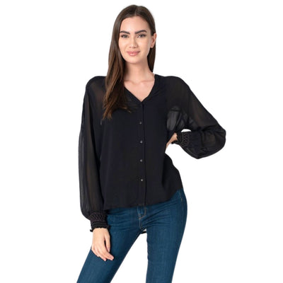 Pepe Jeans Hosszú Ujjú Blúz | Fekete