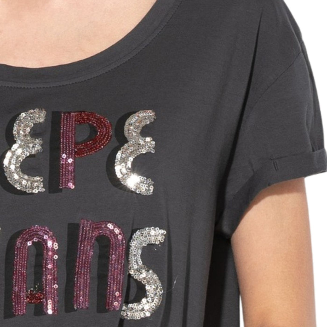 Pepe Jeans női Rövid Ujjú Póló | Sötétszürke