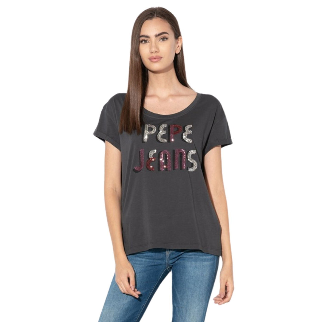 Pepe Jeans női Rövid Ujjú Póló | Sötétszürke
