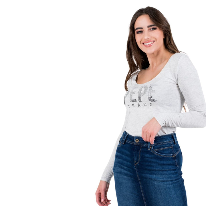 Pepe Jeans Hosszú Ujjú Blúz | Szürke