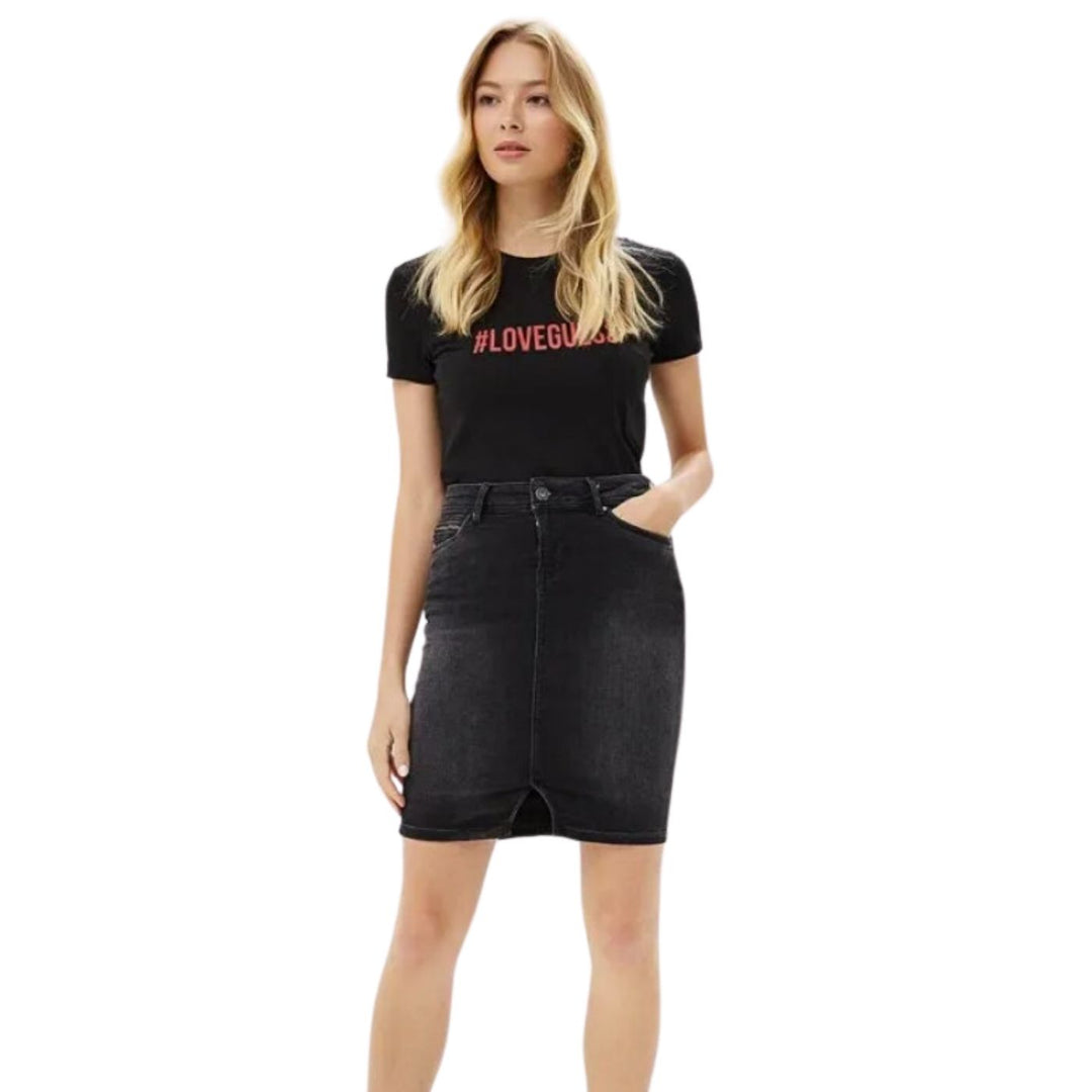 Pepe Jeans  Farmerszoknya | Fekete