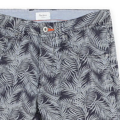 Pepe Jeans Cash short Leaf Rövidnadrág | Kék levél mintás