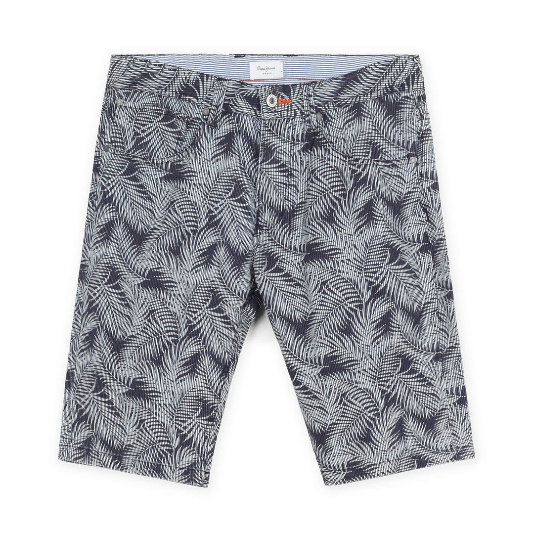 Pepe Jeans Cash short Leaf Rövidnadrág | Kék levél mintás