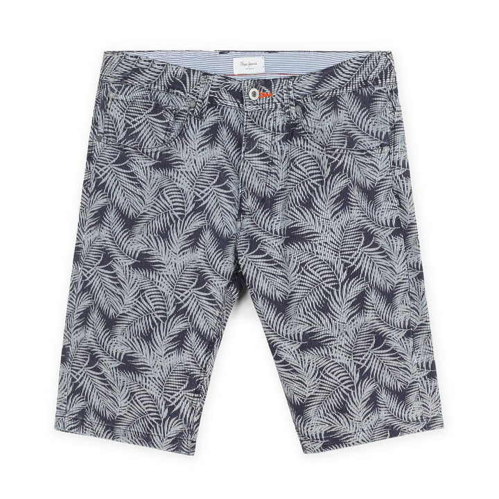 Pepe Jeans Cash short Leaf Rövidnadrág | Kék levél mintás
