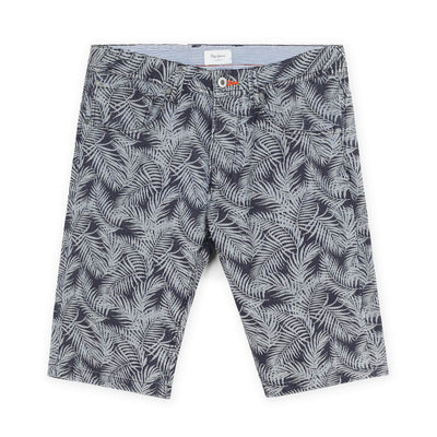 Pepe Jeans Cash short Leaf Rövidnadrág | Kék levél mintás