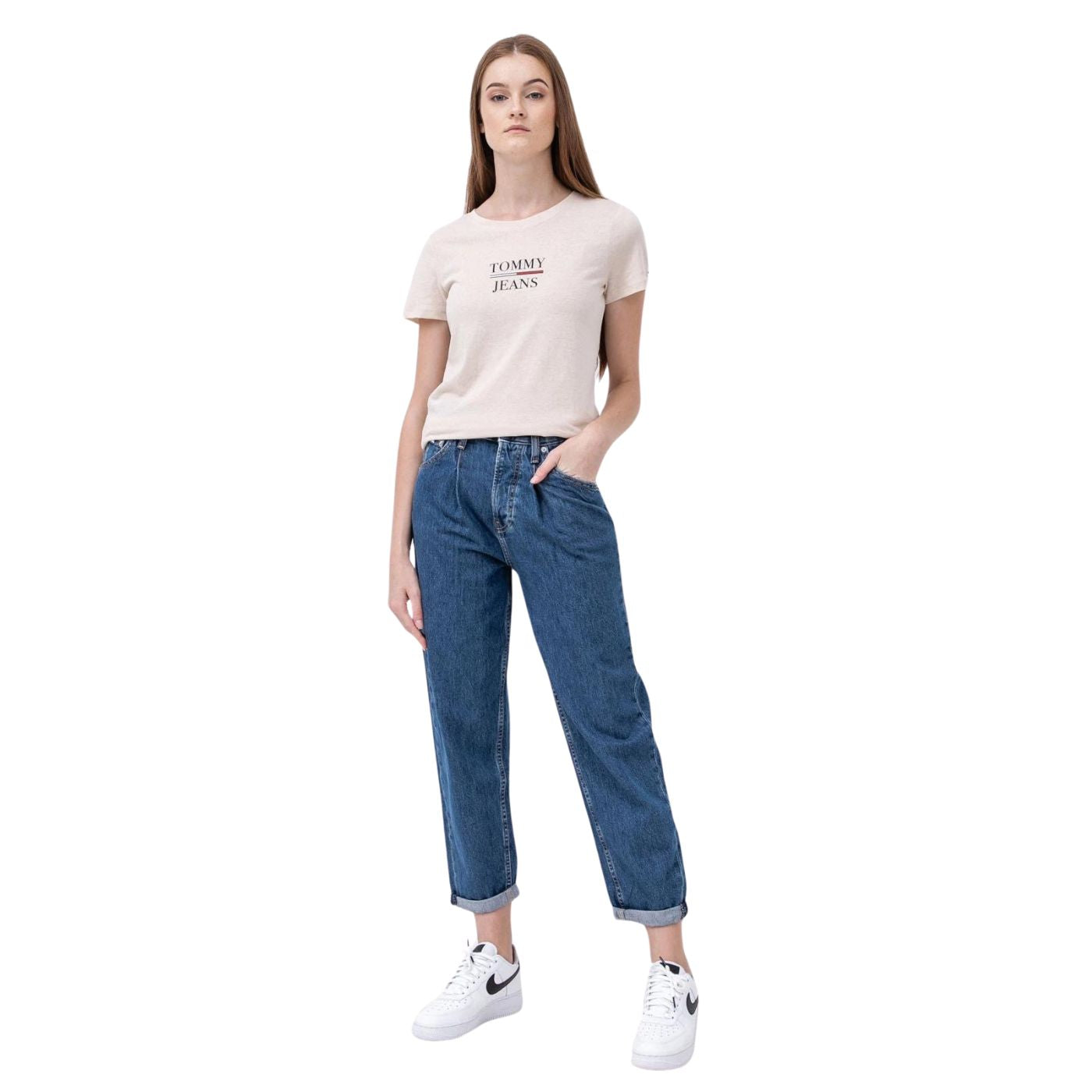 Tommy Hilfiger TJW Skinny Rövid Ujjú Póló | Bézs