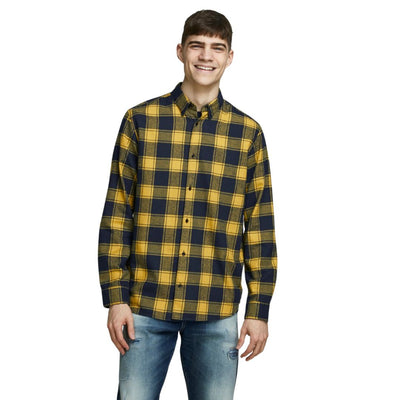 Jack and Jones Férfi Ing Over Shirt | Sárga Mintás