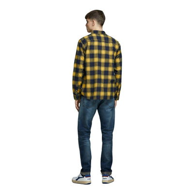 Jack and Jones Férfi Ing Over Shirt | Sárga Mintás