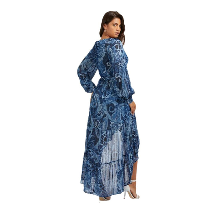 Guess Paisley Mintás Hosszú Ruha I Kék