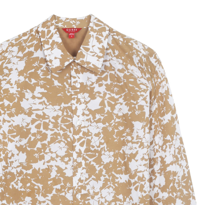 Guess Férfi Logan Floral Ing I Barna