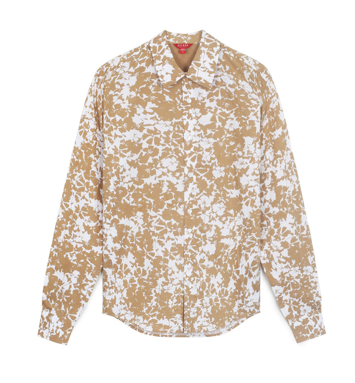 Guess Férfi Logan Floral Ing I Barna