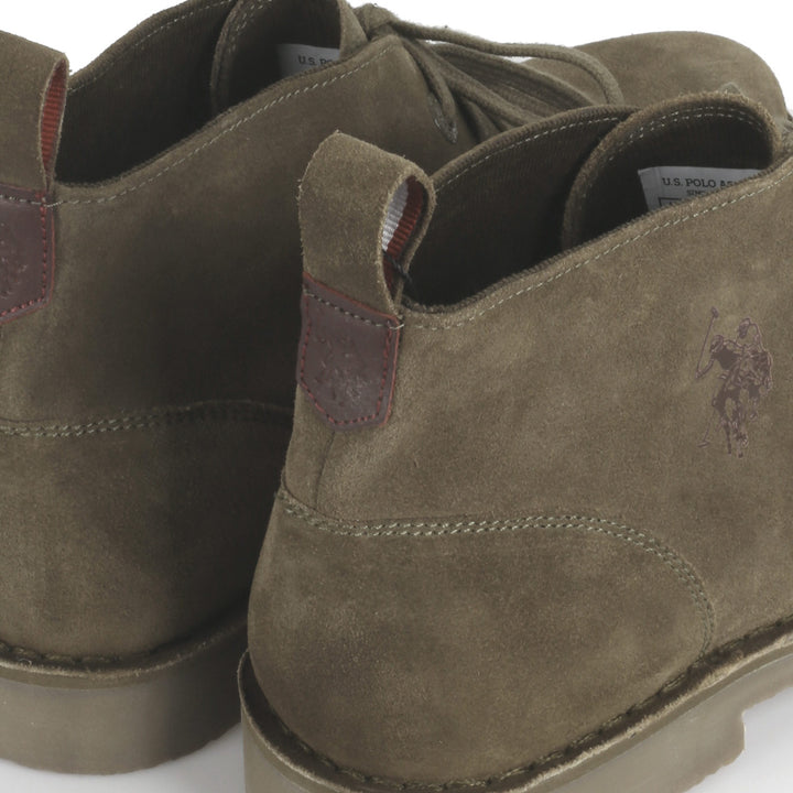 U.S. Polo Assn. Férfi Velúr Bokacsizma | Khaki