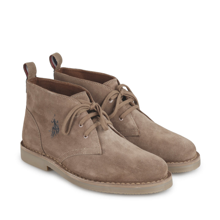 U.S. Polo Assn. Férfi Velúr Bokacsizma | Bézs