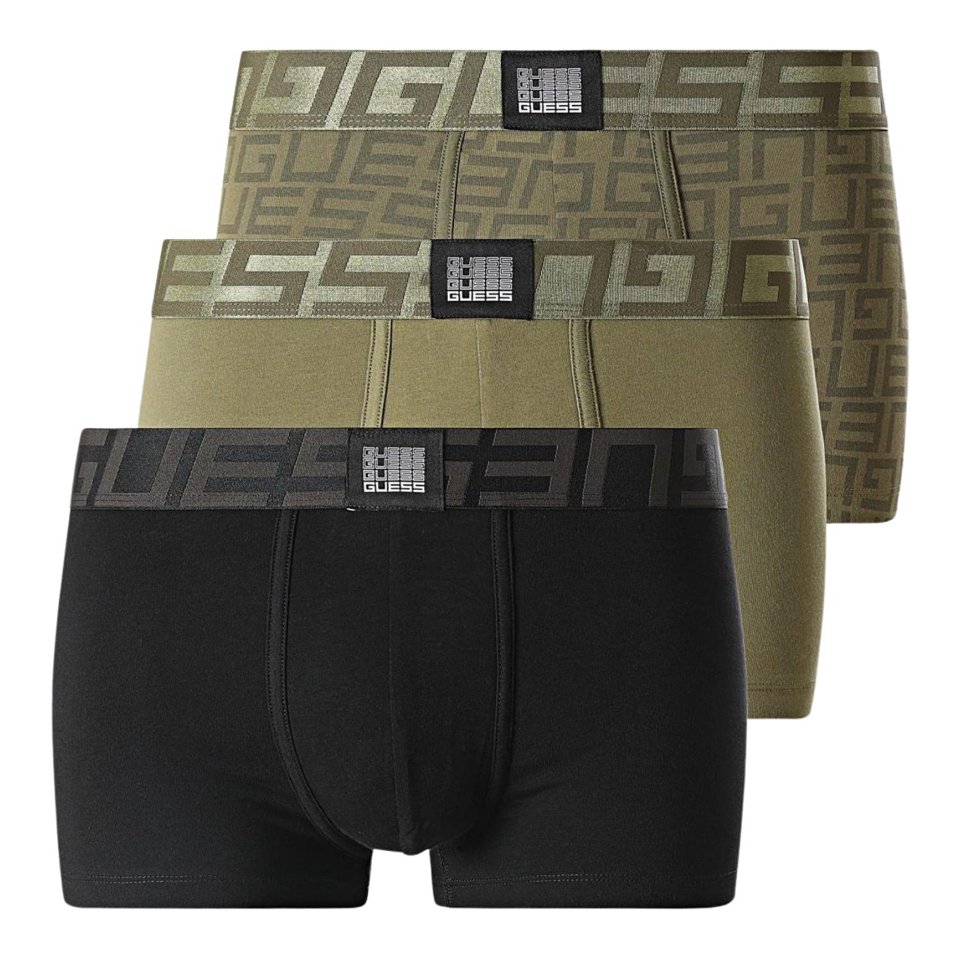 Guess Khaki-Fekete Boxer 3db-os szett