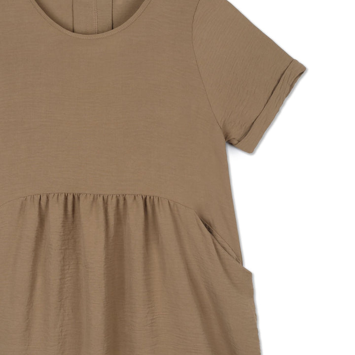 x weStyle Rövid Ujjú Ruha | Barna