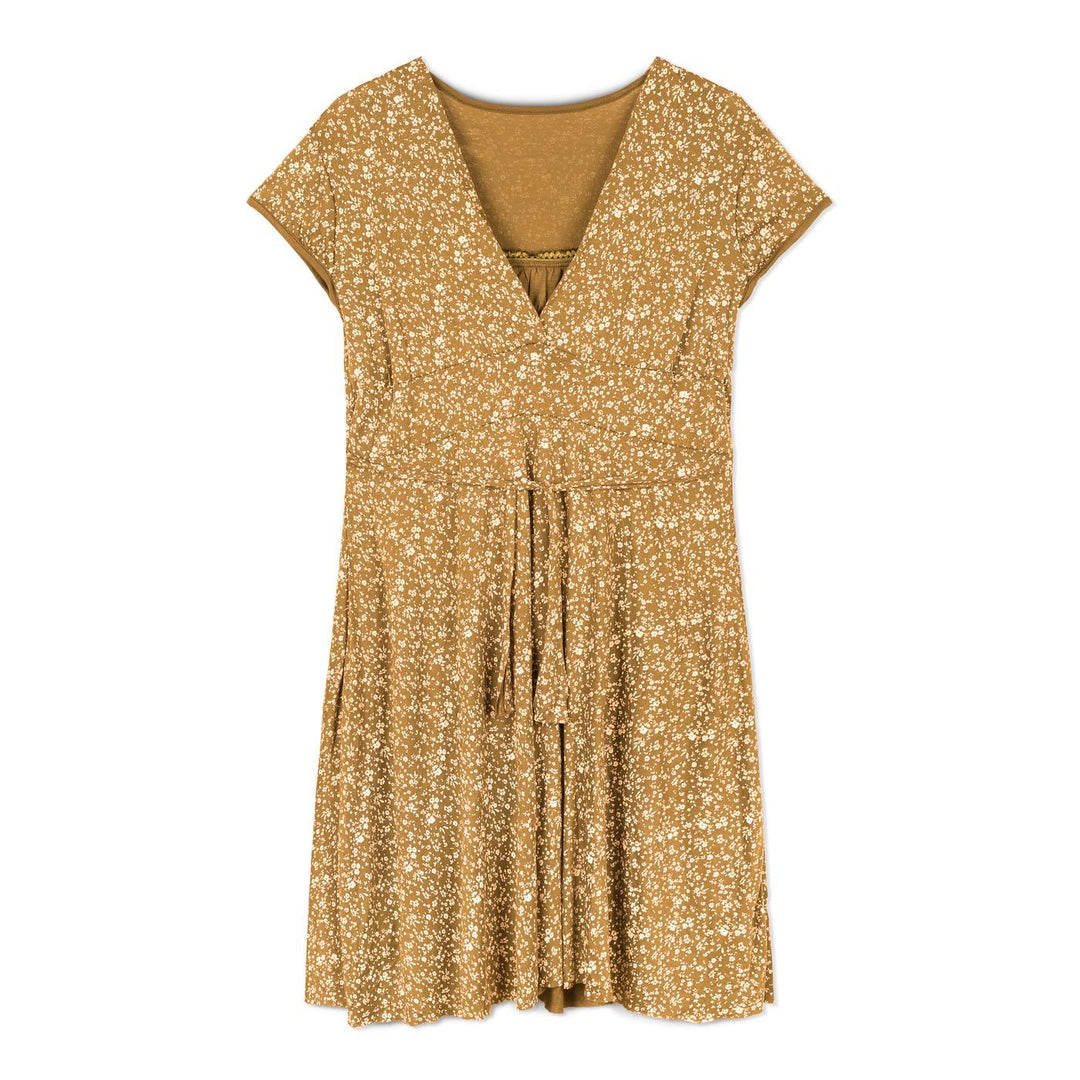 x weStyle Megkötős Ruha | Sárga Virágos