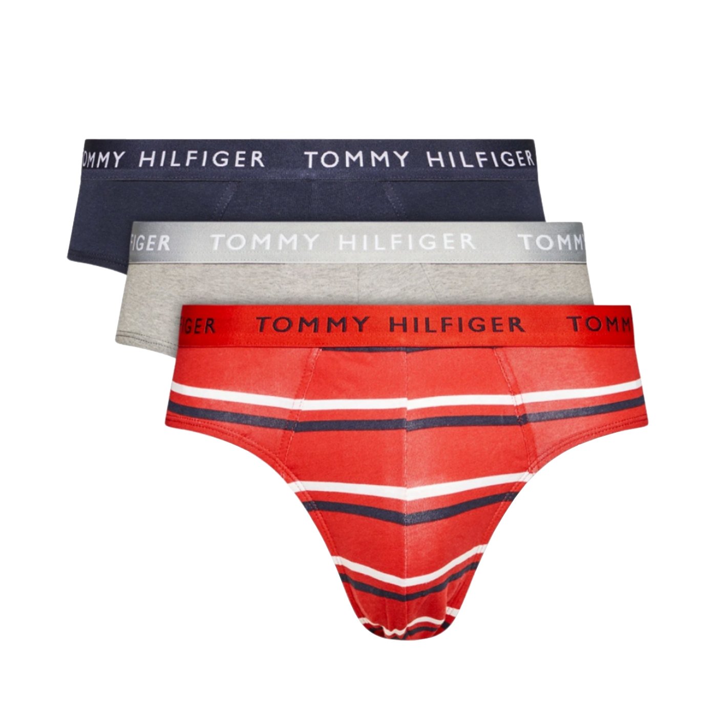 Tommy Hilfiger 3DB-os Alsónadrág Szett | Kék-Szürke-Piros