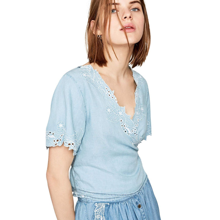 Pepe Jeans Csipkés Átlapolós Felső
