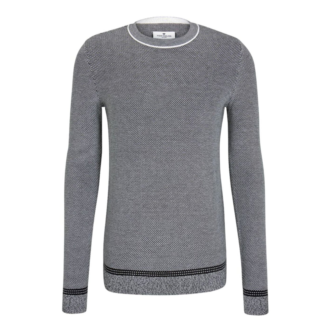 Tom Tailor Kötött Pulóver | Szürke-Fekete