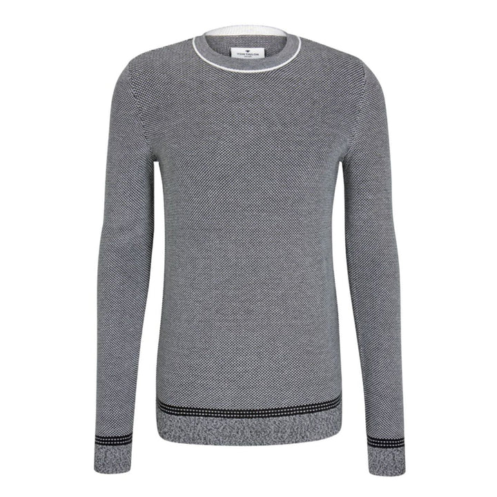 Tom Tailor Kötött Pulóver | Szürke-Fekete