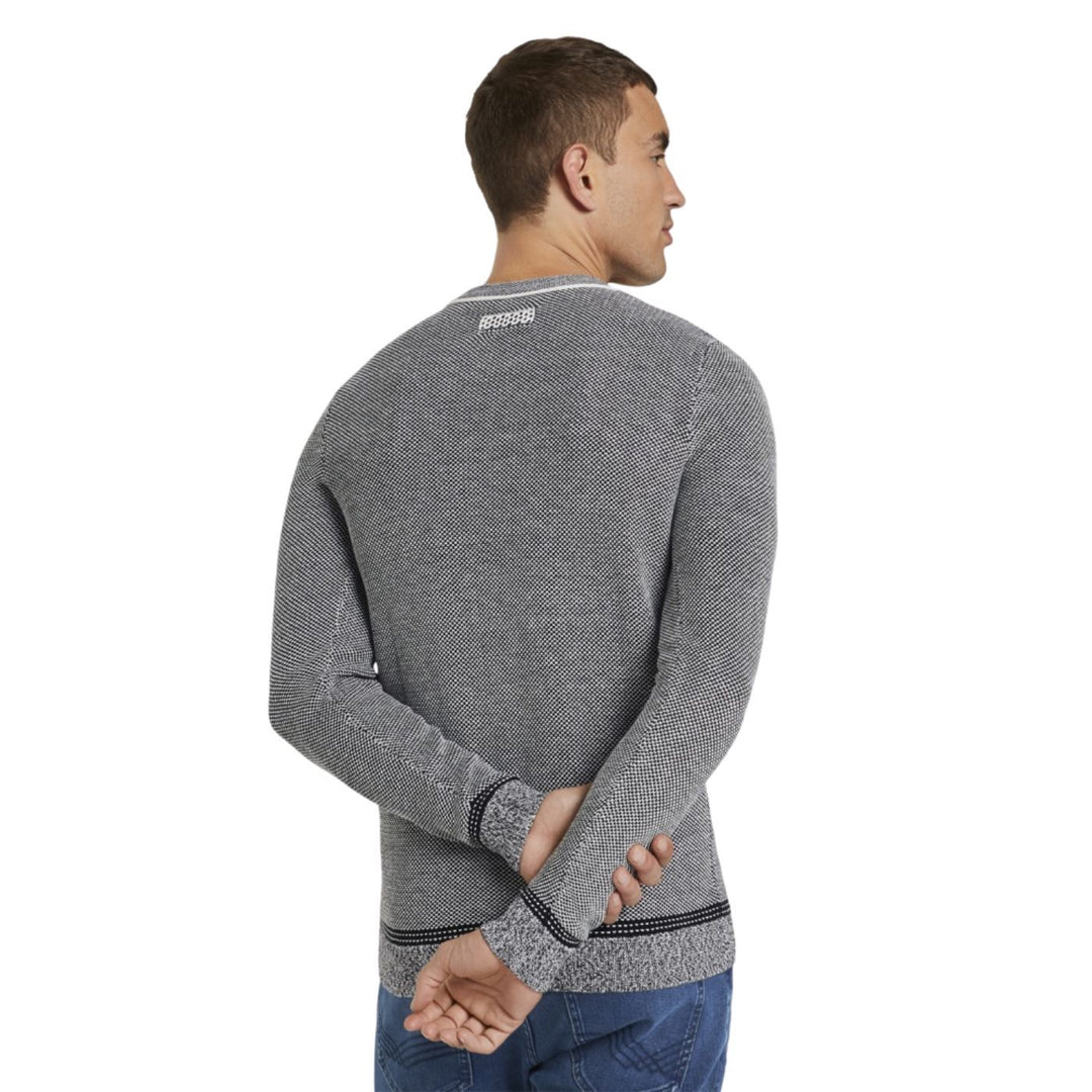 Tom Tailor Kötött Pulóver | Szürke-Fekete