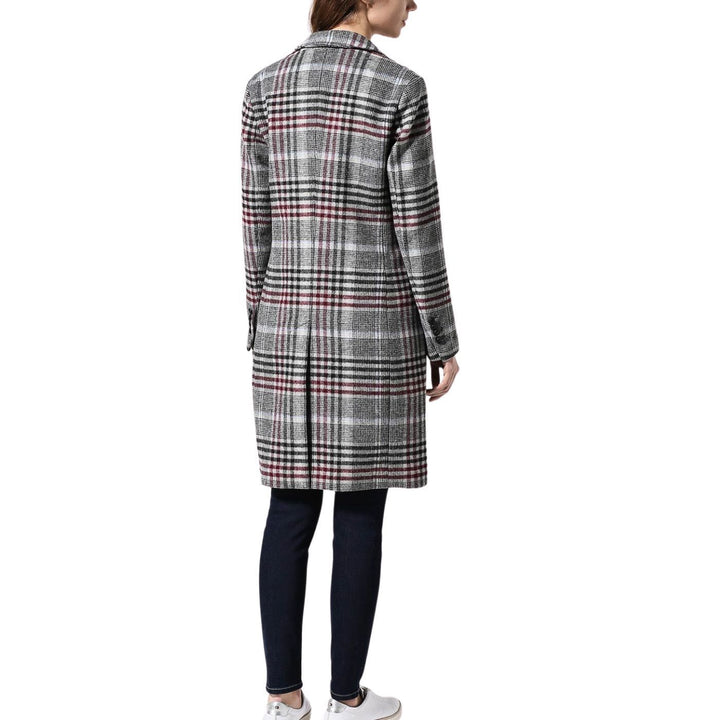 Tommy Hilfiger Emily | Női Hosszított Szövetkabát | Szürke Kockás