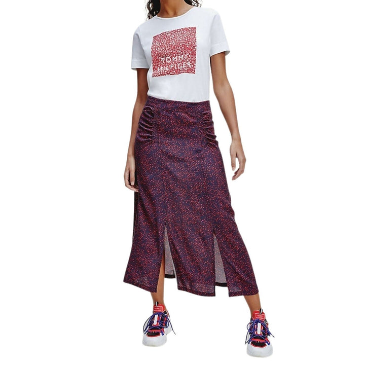 Tommy Hilfiger Kacy Skirt We | Női Maxi Szoknya | Sötétkék Apró Virágos
