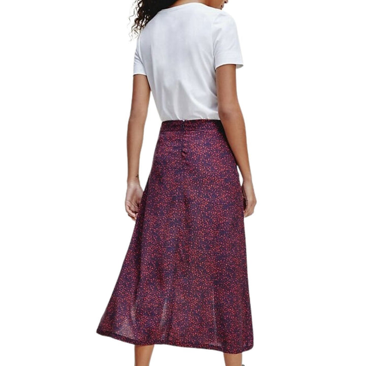 Tommy Hilfiger Kacy Skirt We | Női Maxi Szoknya | Sötétkék Apró Virágos