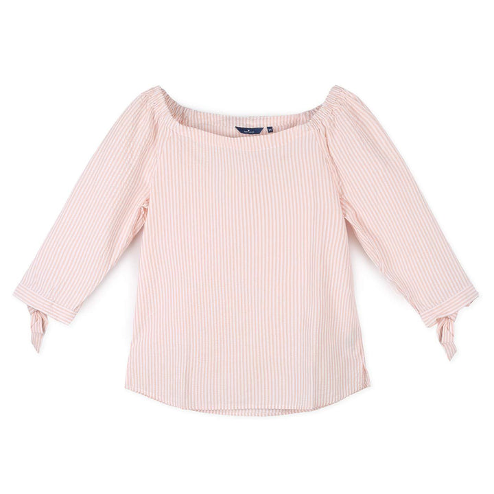 Tom Tailor Ejtett Vállú Csíkos Blúz | Barack