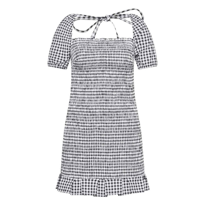 Guess Féhér-Fekete Kockás Ruha