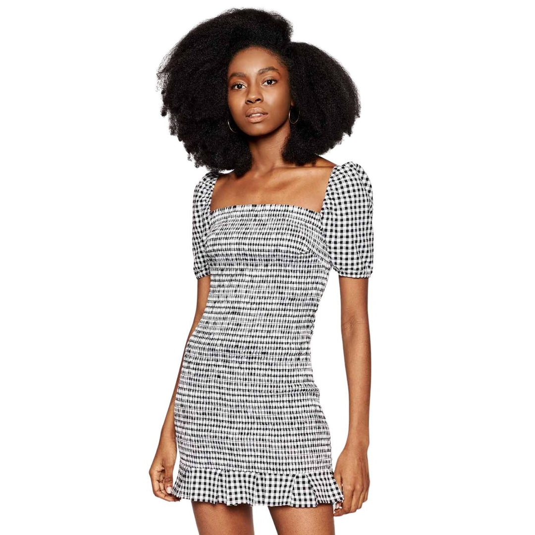 Guess Féhér-Fekete Kockás Ruha