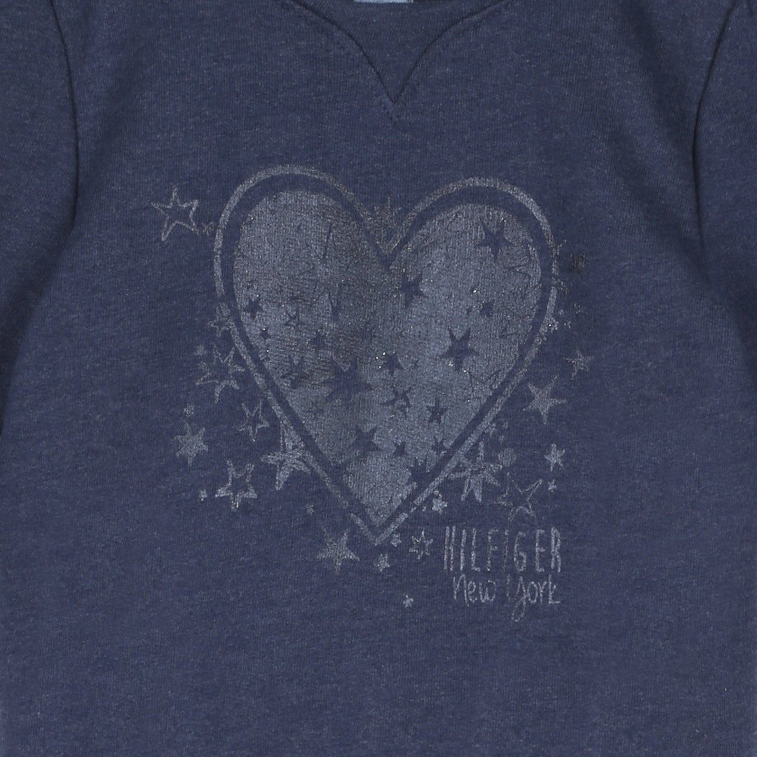 Tommy Hilfiger Lány Pulóver | Sötétkék Mintás