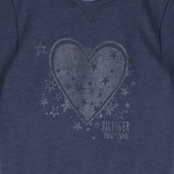 Tommy Hilfiger Lány Pulóver | Sötétkék Mintás