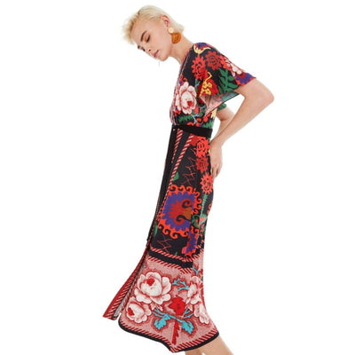 Desigual Amaryllis | Női Rövid Ujjú Midi Ruha