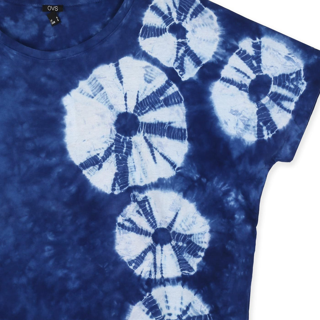 OVS Oversize Póló | Kék Batiktolt