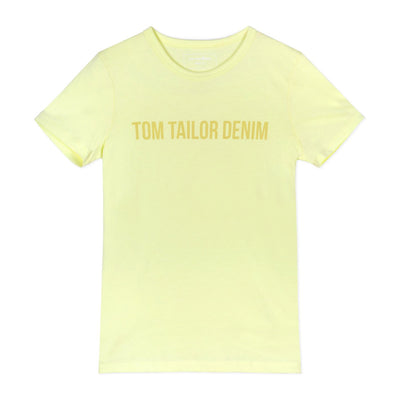 Tom Tailor Denim Póló | Halványsárga