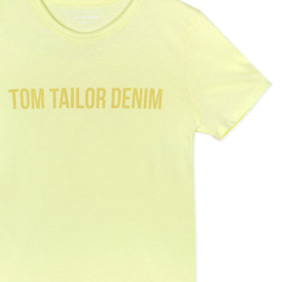 Tom Tailor Denim Póló | Halványsárga
